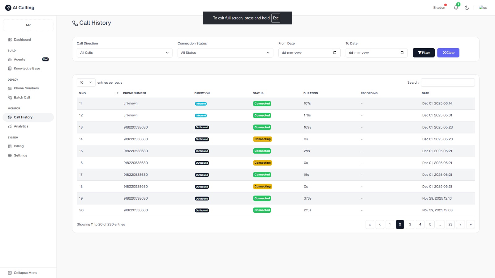 Knowledge Base Screenshot