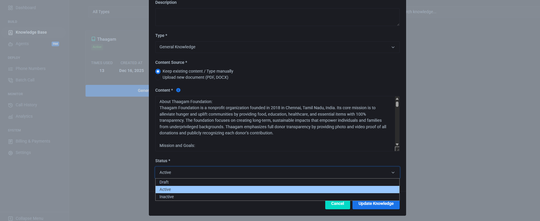 Knowledge Base Organization