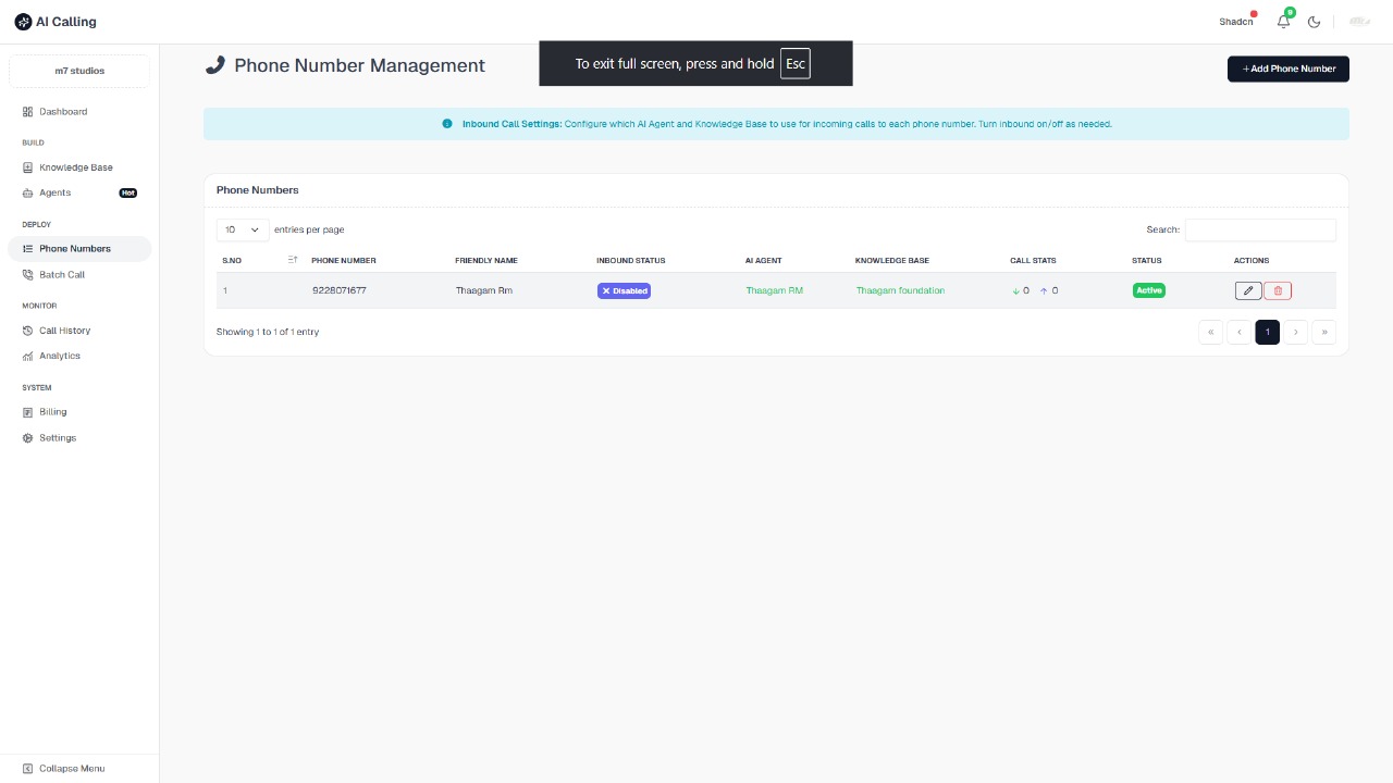 Knowledge Base Screenshot