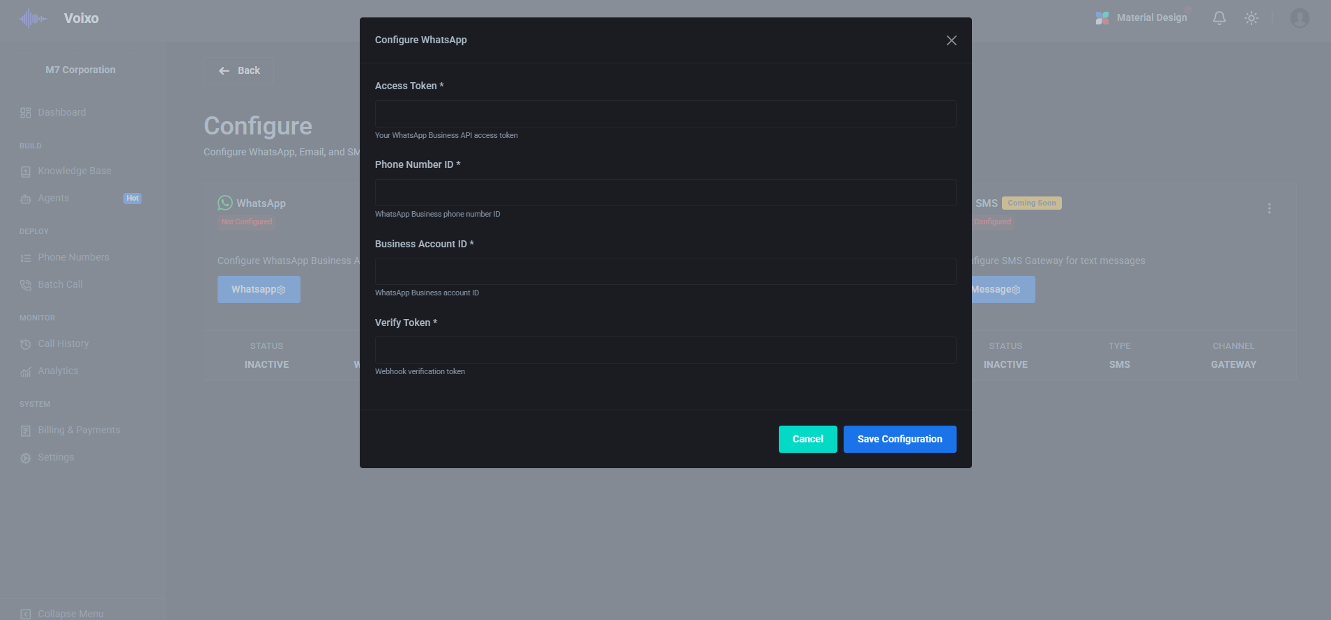 WhatsApp Configuration